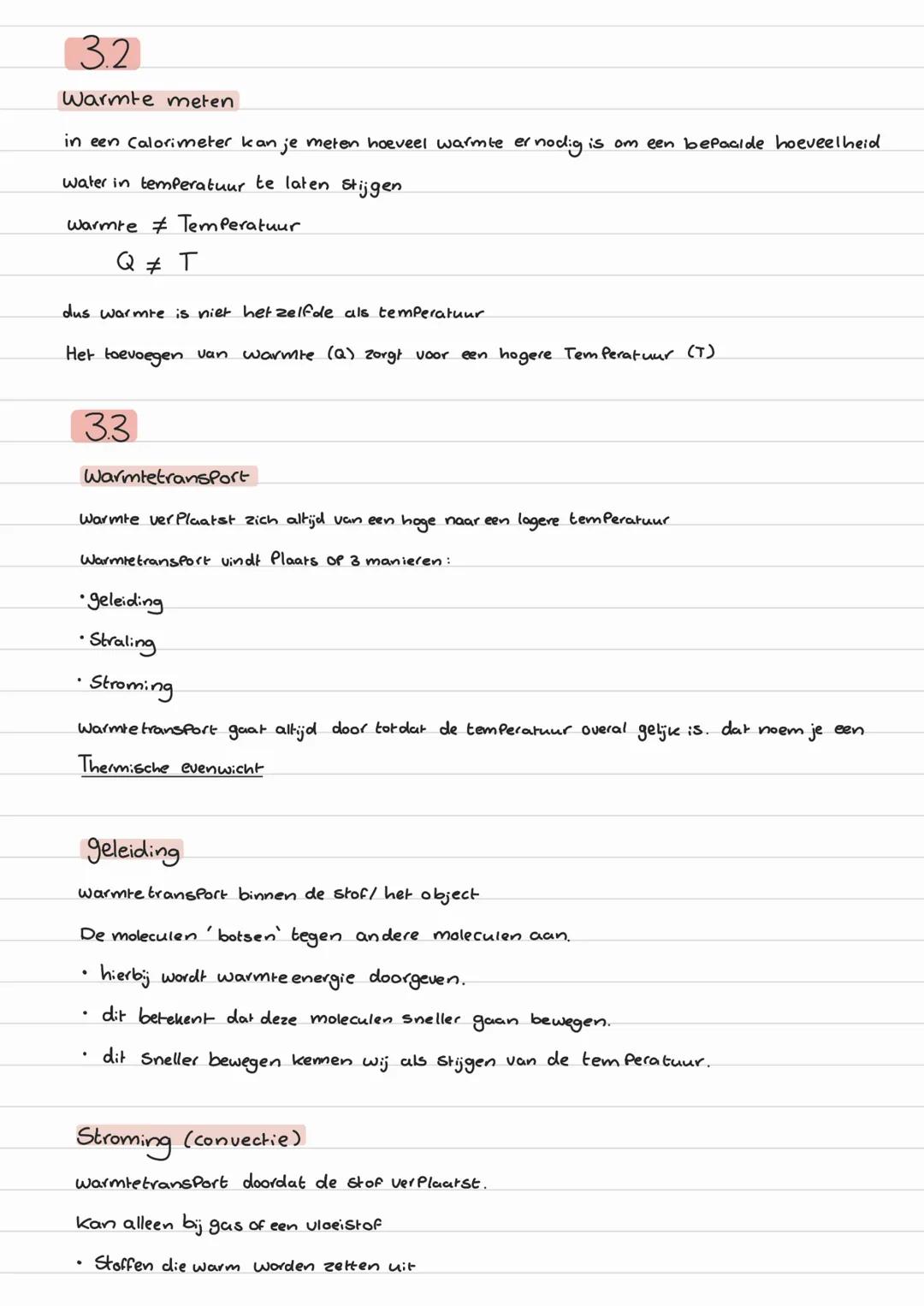 --- OCR Start ---
Natuurkunde H3 Samenvatting
Grootheid Symbool eenheid Symbool
Energie E Joule J
Warmte Q Joule J
Soortelijke warmte C Jo