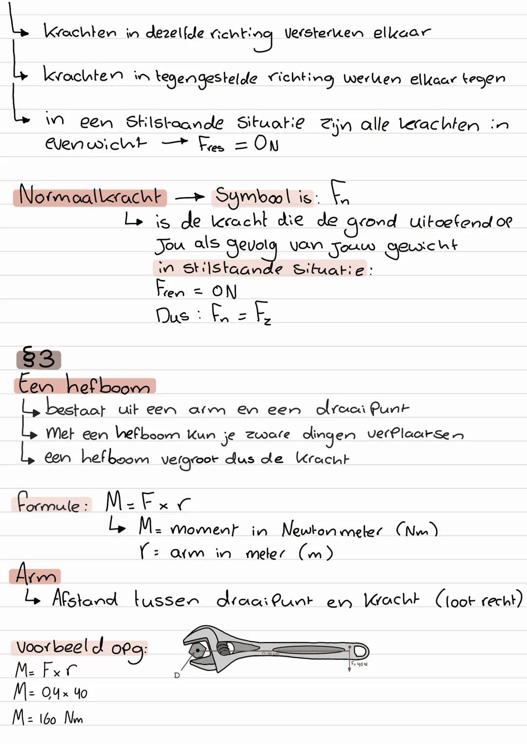 §1
Natuurkunde H1
Samenvatting
kracht → kan een voorwerp van vorm, richting of snelheid
veranderen
Verschillende soorten:
- Spierkracht - Ve