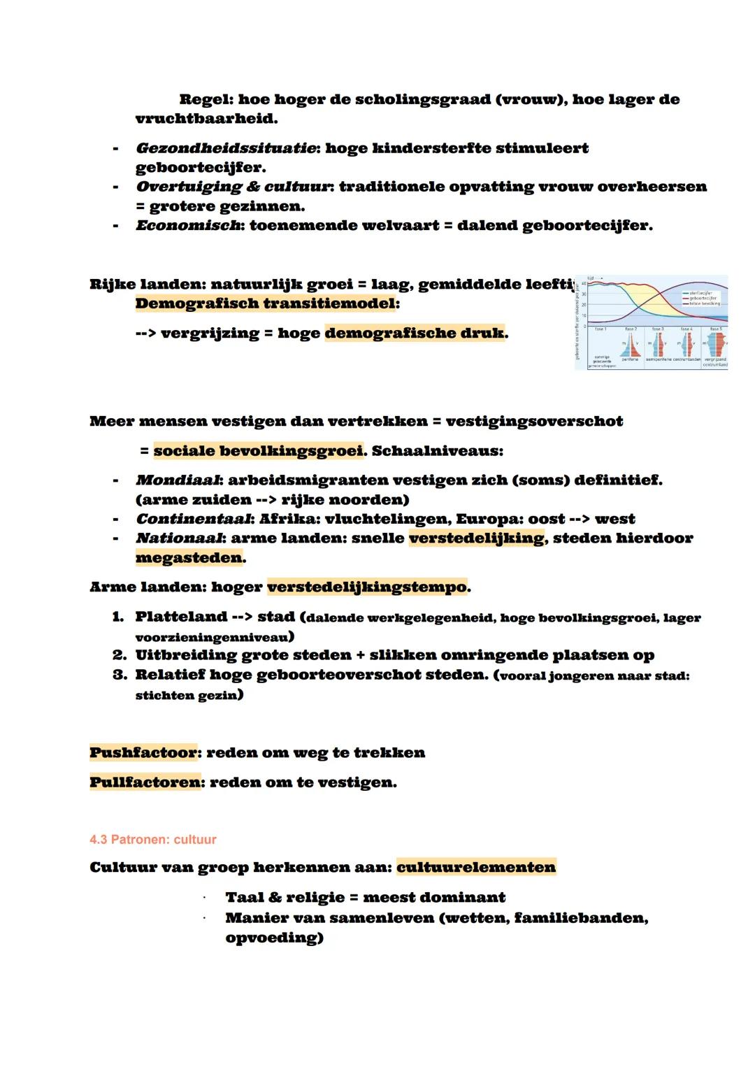 Samenvatting hoofdstuk 4 Wereld
4.1 Patronen: welvaart & welzijn
Mate ontwikkeling/welvaart in land bepalen
Bruto binnenlands product per ho