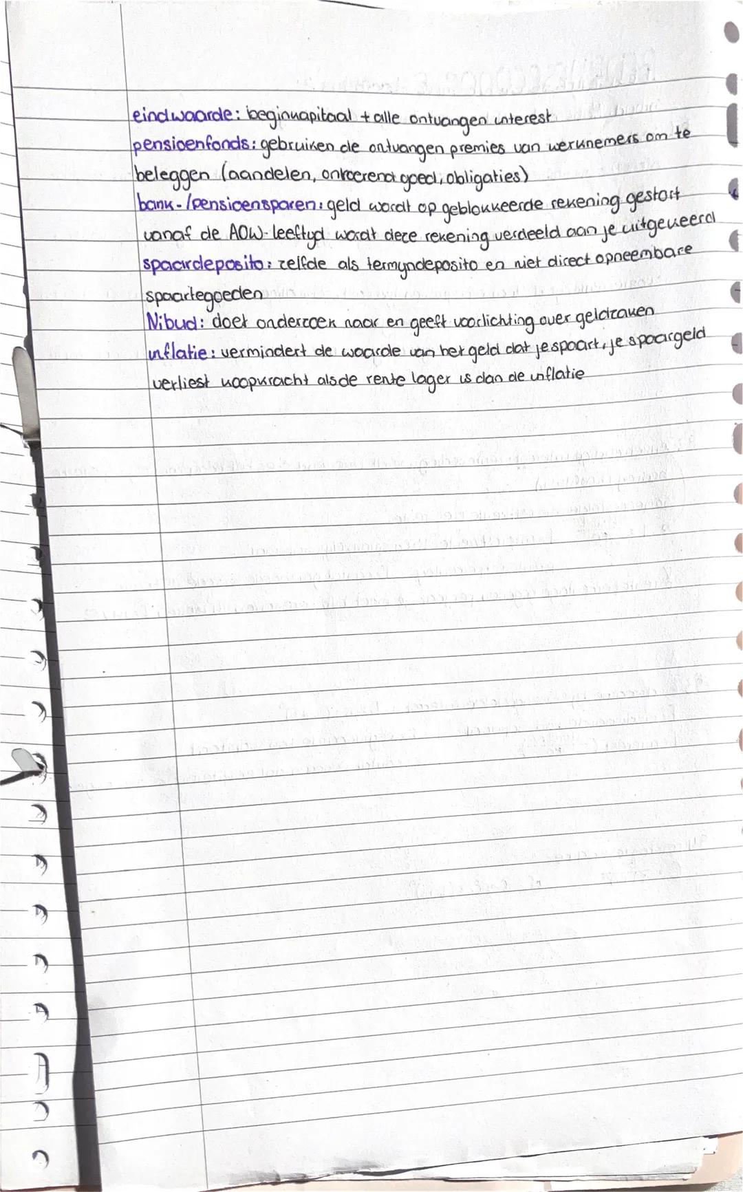 BEDRIJESECOND.hoofdstuk 4.
nibud: Nationaal instistuut voor budgetvoorlichting
§1 rente unterest
direct opneembare spaartegoeden: je kunt o