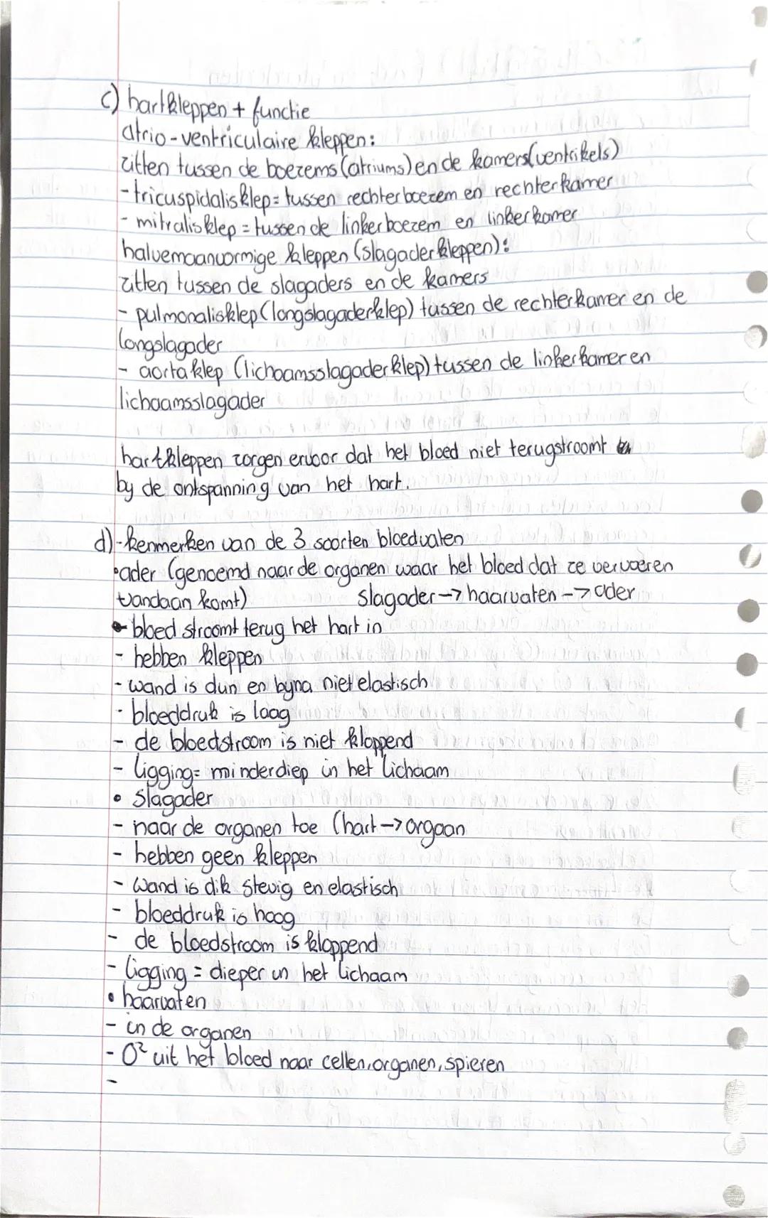 1.2
biologie hart en bloedvaten
b) Onderdelen van de kleine bloedsomloop!
rechterboezem
zuurstofarm bloed stroomt daar binnen
O arm bloed wo