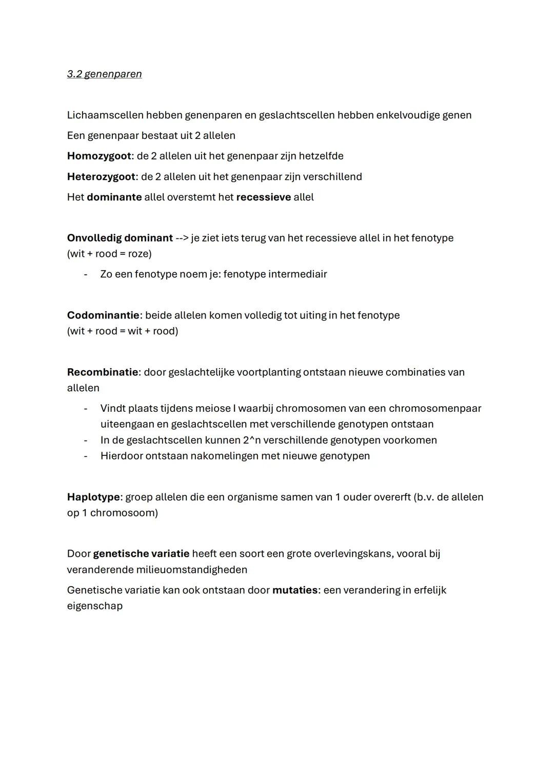 # H4.1 ontwikkeling van het leven
Het begon allemaal met chemische evolutie; waar organische stoffen gevormd werden uit
anorganische stoffe