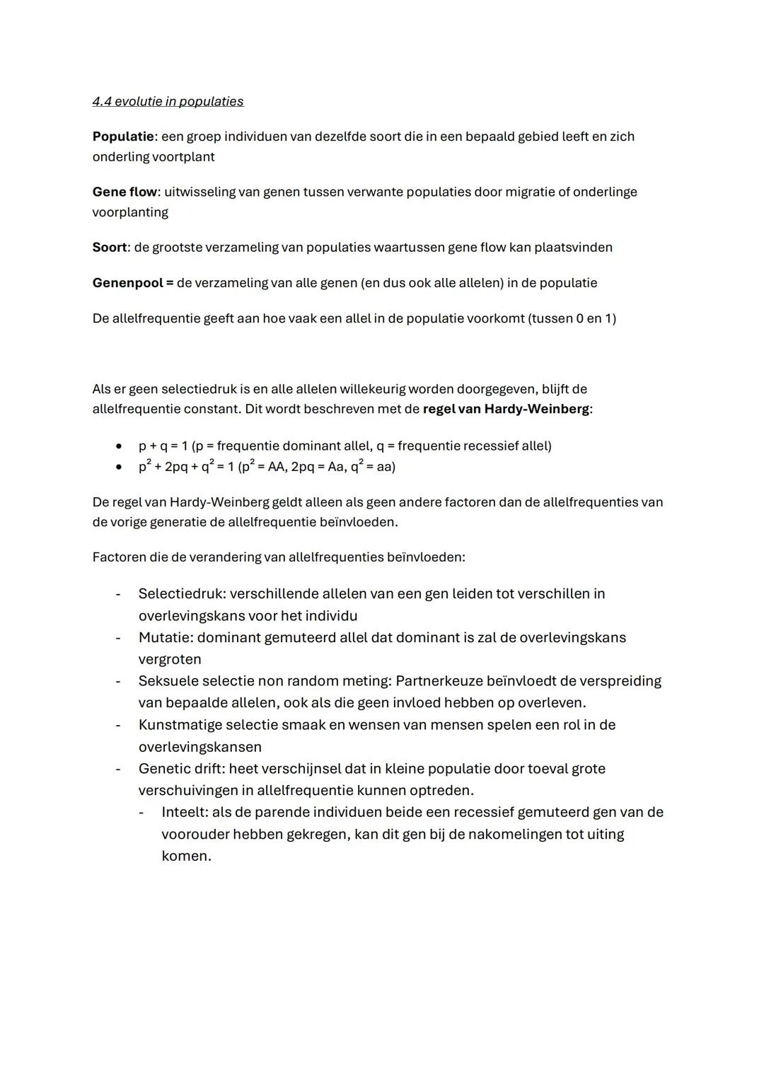 # H4.1 ontwikkeling van het leven
Het begon allemaal met chemische evolutie; waar organische stoffen gevormd werden uit
anorganische stoffe