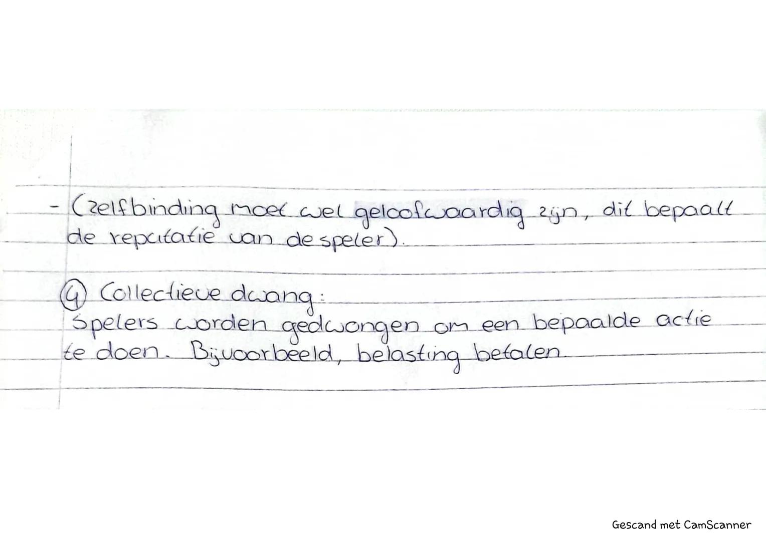 Economie Module s
-Hoofdstuk 1.1 Van spel naar theorie -
toetsweell 4
* Wederzijdse afhankelijkheid wat de ene partij doet heeft
invloed op