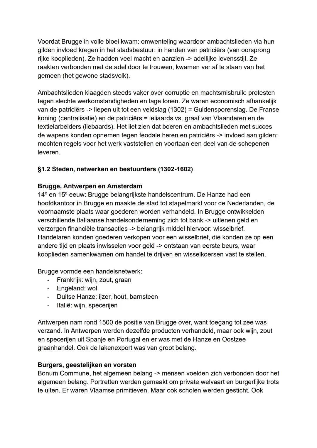 # Geschiedenis - Historisch Context 1
§1.1 Steden in Vlaanderen en Artesië (1050-1302)
Boeren en burgers
Toename voedsel door nieuwe tech