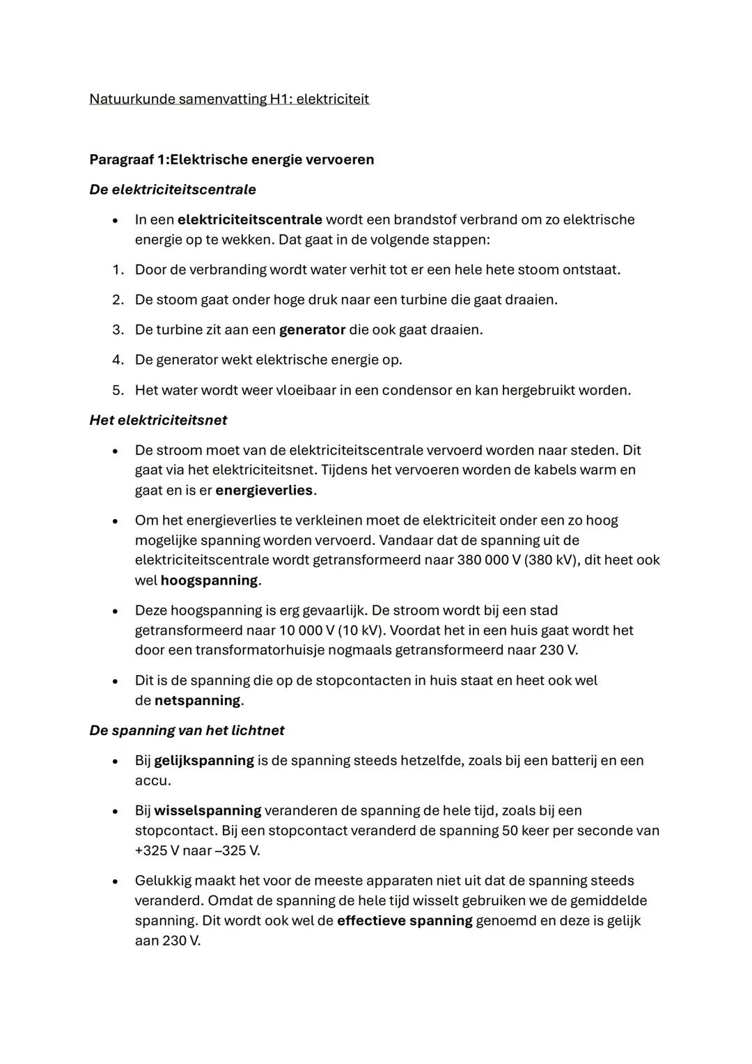 Natuurkunde samenvatting h1 havo3