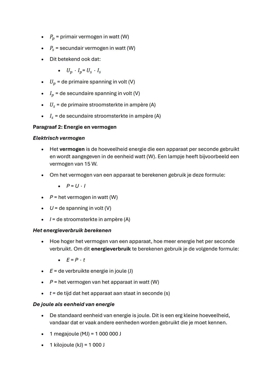 # Natuurkunde samenvatting H1: elektriciteit
Paragraaf 1:Elektrische energie vervoeren
De elektriciteitscentrale
- In een elektriciteitsc