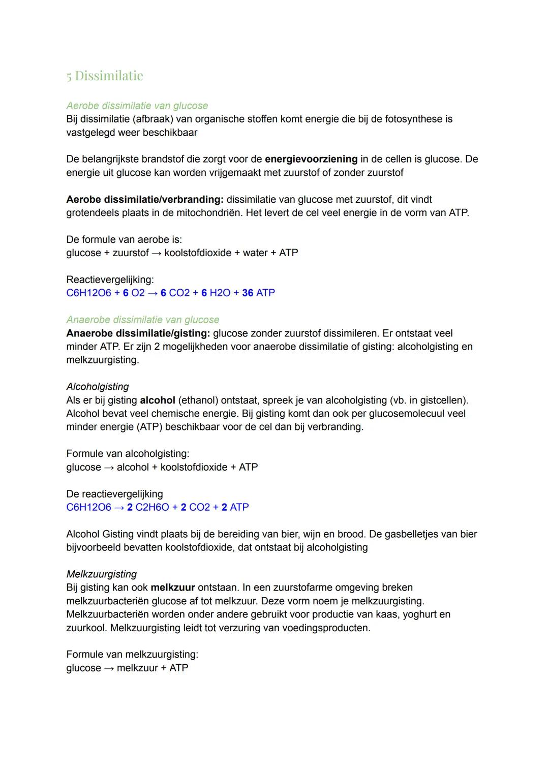 # 1 Chemie in cellen
Energierijke organische stoffen
Stofwisseling: Het geheel van chemische omzettingsprocessen in een organisme. Een
gro
