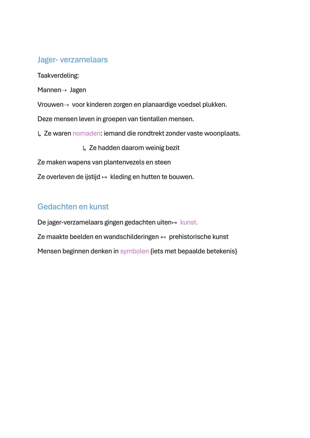 # I De tijd van de jagers en boeren
1. 1 Het leven van jager-verzamelaars
Geen schriftelijke bronnen
De prehistorie is een tijd zonder s