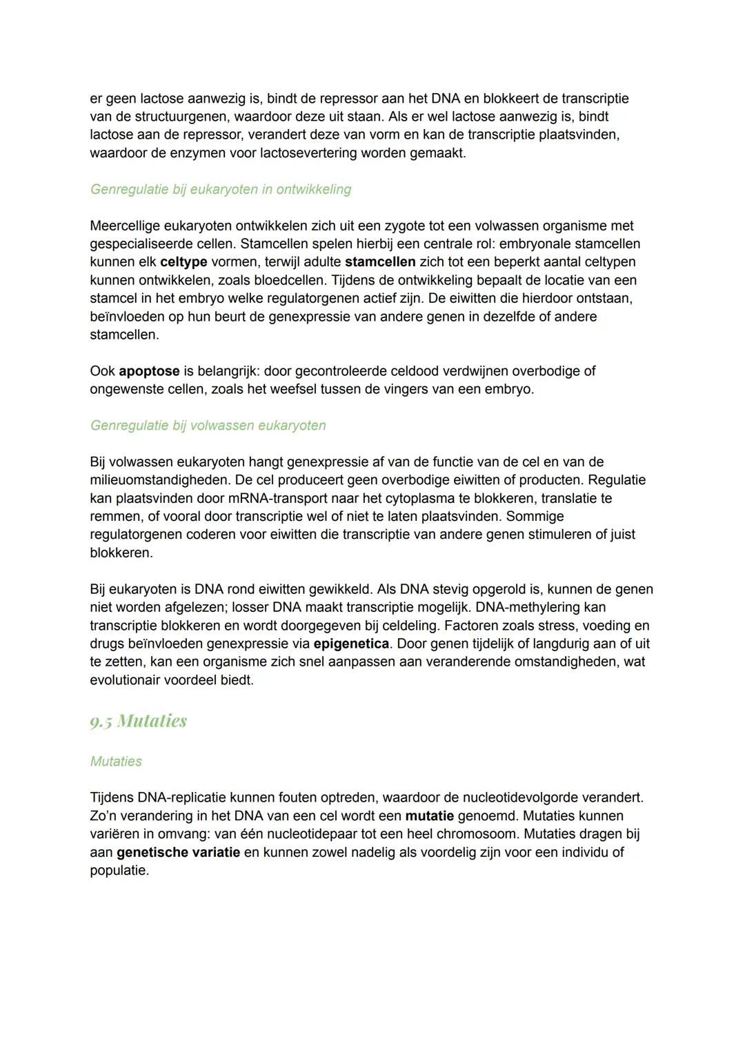 9.1 DNA
Het genoom
Je lichaam is opgebouwd uit veel verschillende celtypen die verschillende functies hebben.
Bijna elke cel heeft een cel