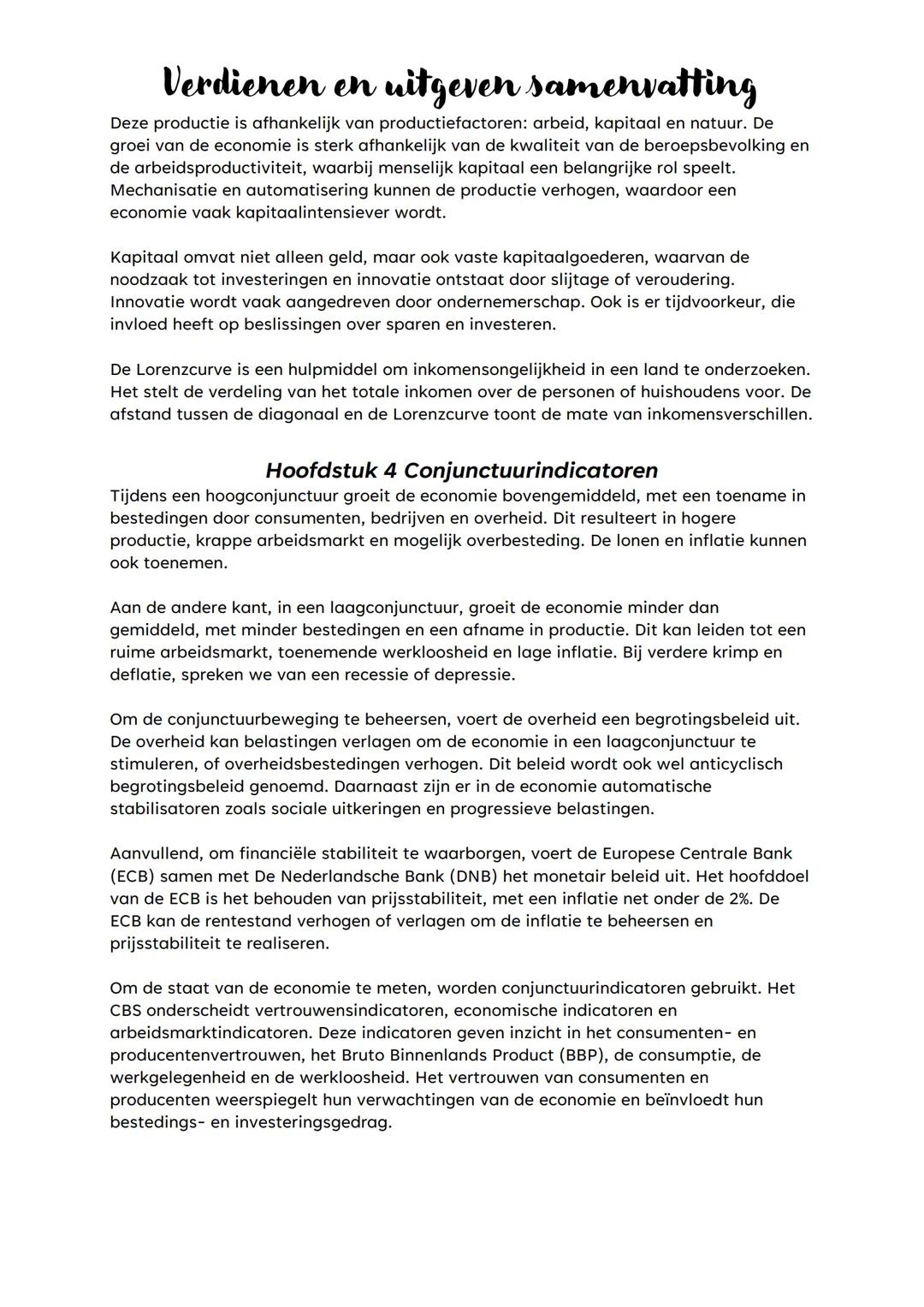 # Verdienen en uitgeven samenvatting
## Hoofdstuk 1 Welvaart
Welvaart focust zich op de verdeling van goederen en diensten, gemeten op mic