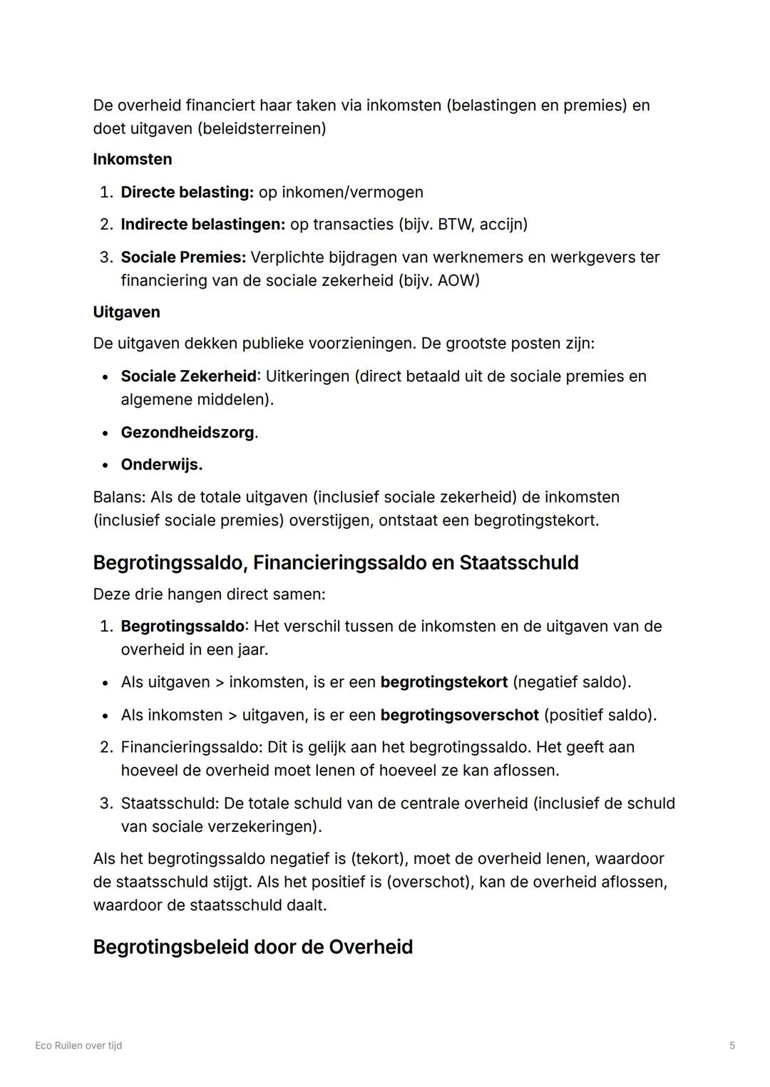 # Eco Ruilen over tijd
## 1.1 Geld hoort bij het leven
Voorraad- en Stroomgrootheden
Voorraadgrootheid: De financiële stand van zaken op