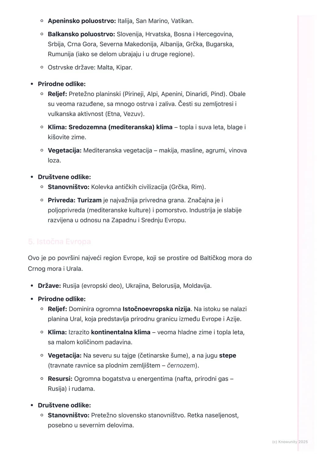 # Regioni Evrope
Uvod u regionalnu podelu Evrope
Evropa je kontinent sa velikom raznolikošću u pogledu prirode, stanovništva,
kulture i pr