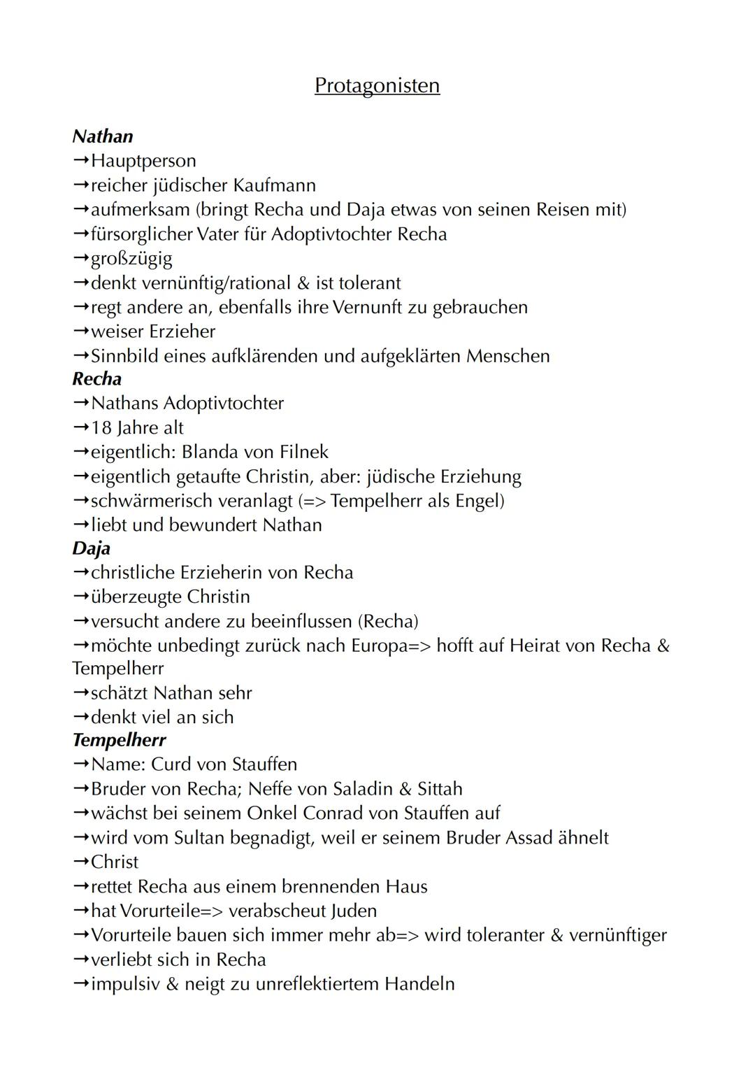 # Nathan der Weise
Autor: Gotthold Ephraim Lessing
Jahr: 1779
Textsorte: Dramatisches Gedicht
Aufbau: 5 Aufzüge/Akte mit jeweiligen Auftrit