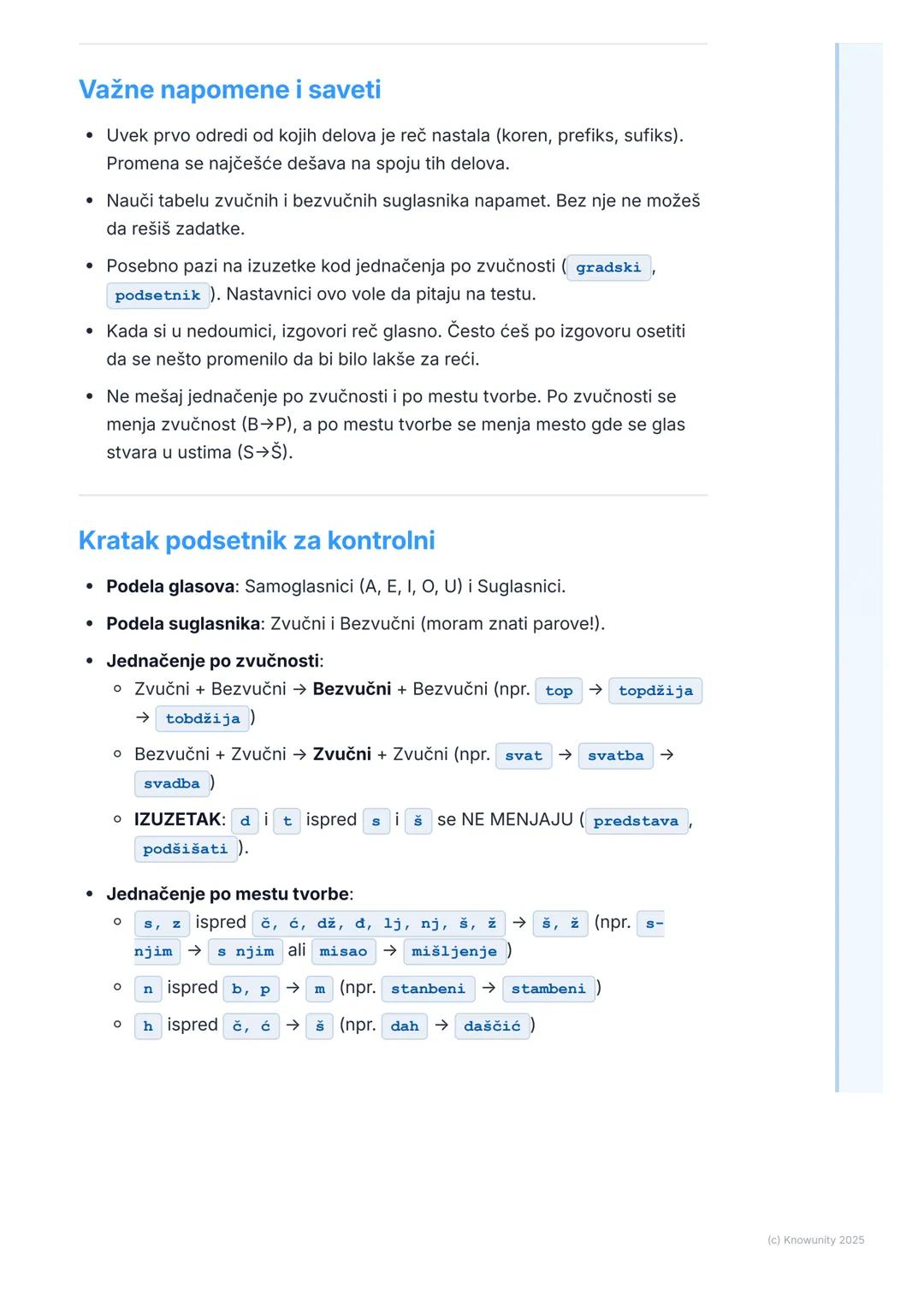 # Glasovi i glasovne promene
Uvod u glasove i glasovne promene
Glas je najmanji deo izgovorene reči. U srpskom jeziku imamo 30 glasova i
s