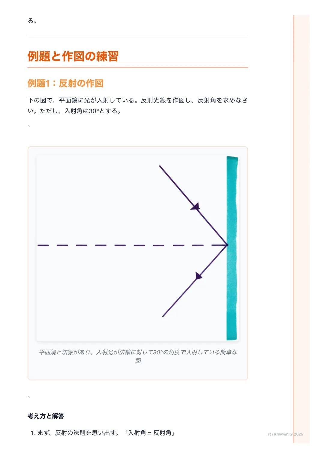 # 光の進み方
## 光の進み方の基本
光は、太陽や電球などの光源から出て、まわりのものに当たって私たちの目に届
く光には3つの大事な性質がある
1. まっすぐ進む(直進)
2. はね返る(反射)
3. 曲がる (屈折)
この3つの性質を理解することが、テストで点をとるカ