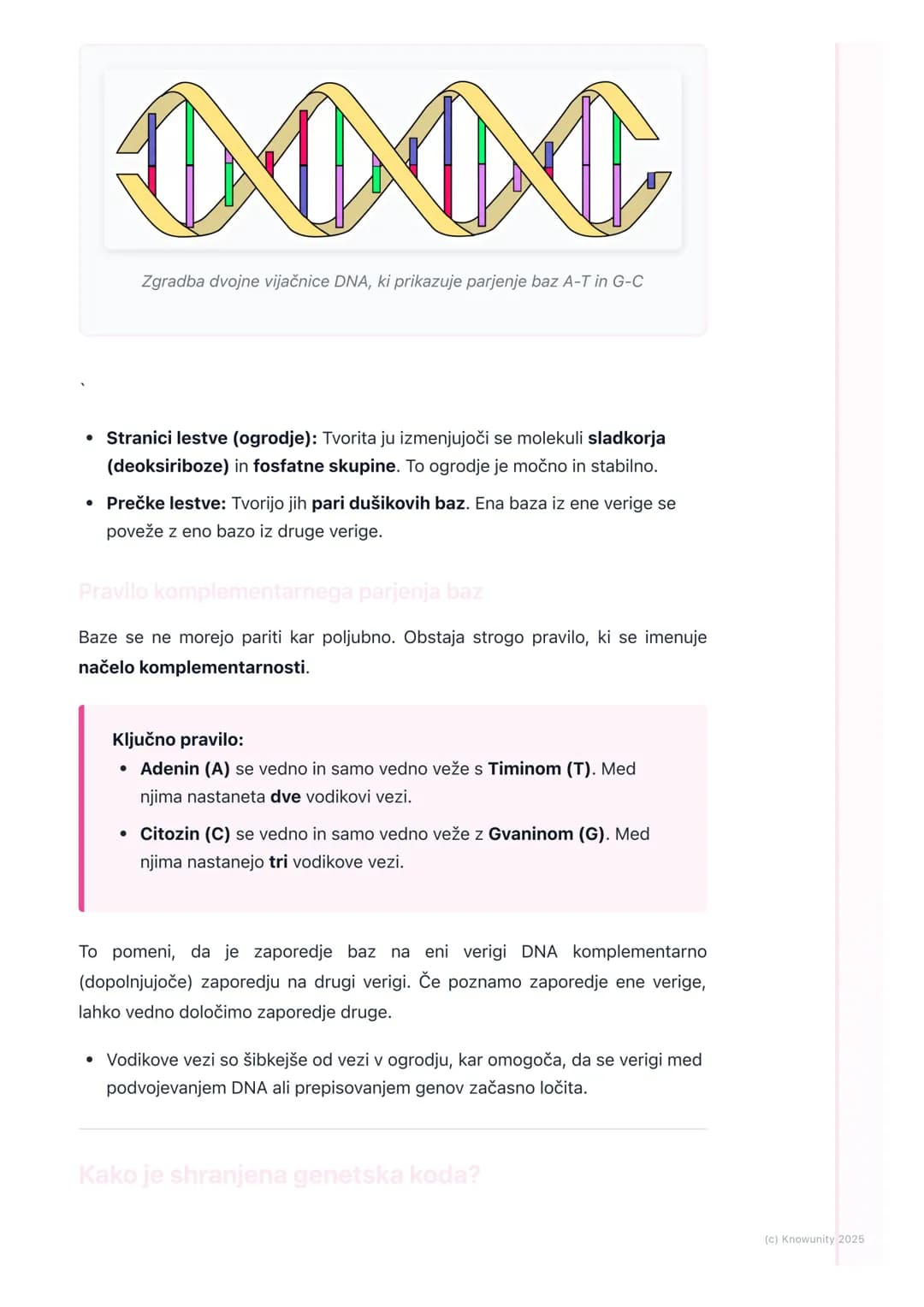 # DNA - nosilka dednih
informacij
Uvod v DNA
DNA je okrajšava za deoksiribonukleinsko kislino. To je zelo dolga molekula,
ki se nahaja v j