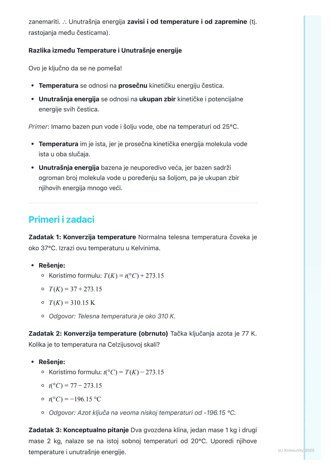 # Temperatura i Unutrašnja
Energija
Uvodni pregled
Temperatura i unutrašnja energija su osnovni pojmovi u termodinamici.
Svakodnevno koris