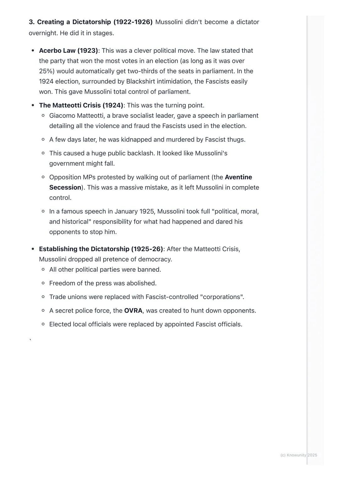 # The Rise of Fascism in Italy
The context for the rise of Fascism in Italy
After World War I, Italy was in a complete mess, even though i