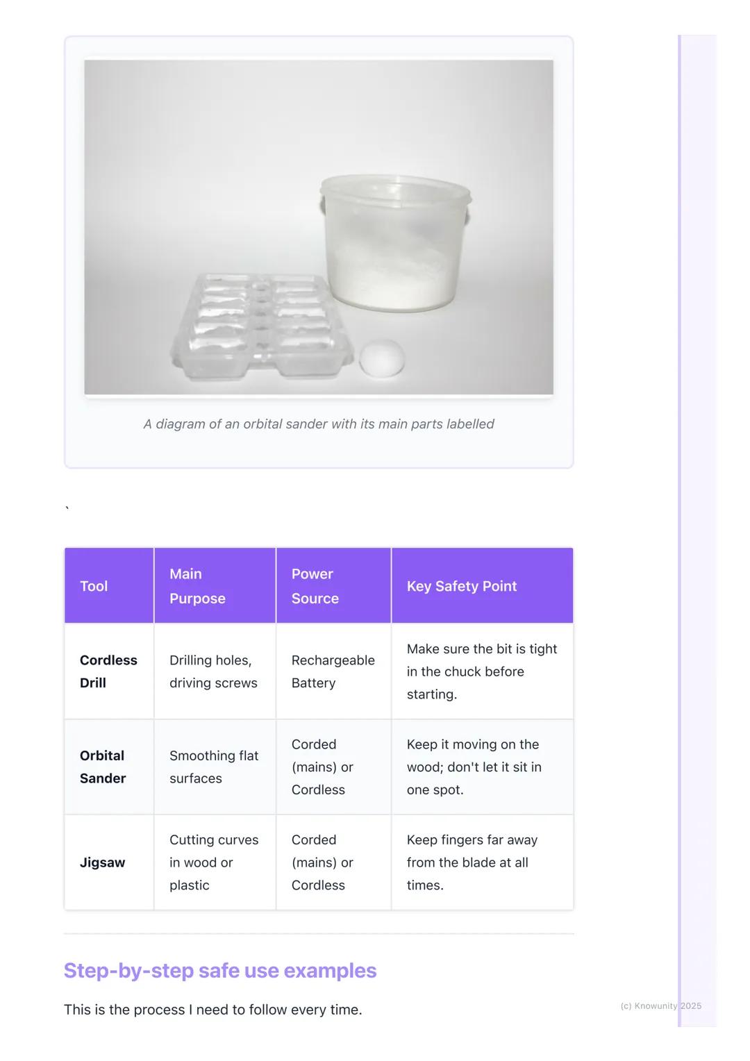 # Introduction to Basic Power
Tools
Introduction to power tools
Power tools are tools that are powered by an electric motor, a battery, or