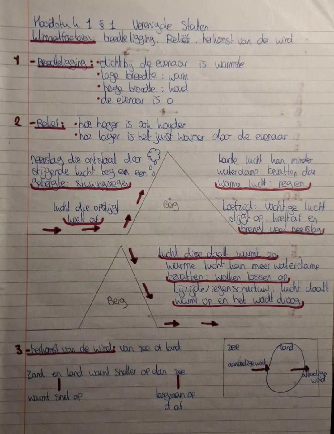 ## Hoordotu k 1§1 Verenigde Staten.
Wimaatfactoren, breedle lig
1-Breedlelaging: dichtbij de evenaar is warmste
•lage loreedte: warm
2 liggi