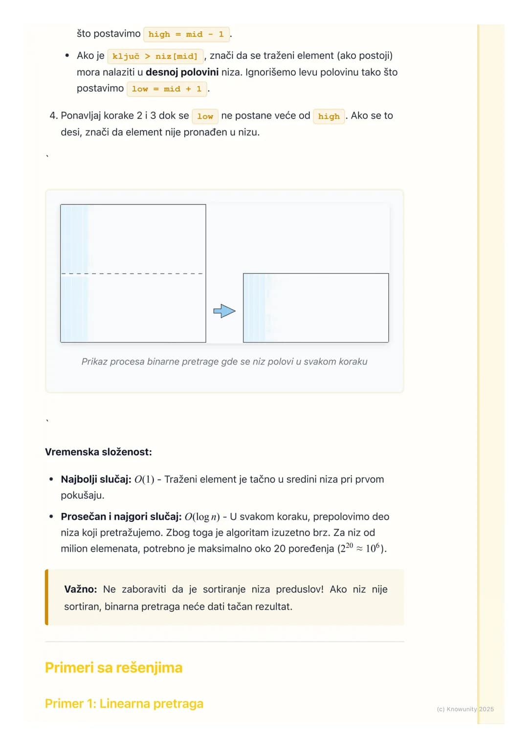 # Algoritmi pretrage
Uvod u algoritme pretrage
Algoritmi pretrage su fundamentalni postupci u računarstvu. Njihov osnovni cilj
je da prona