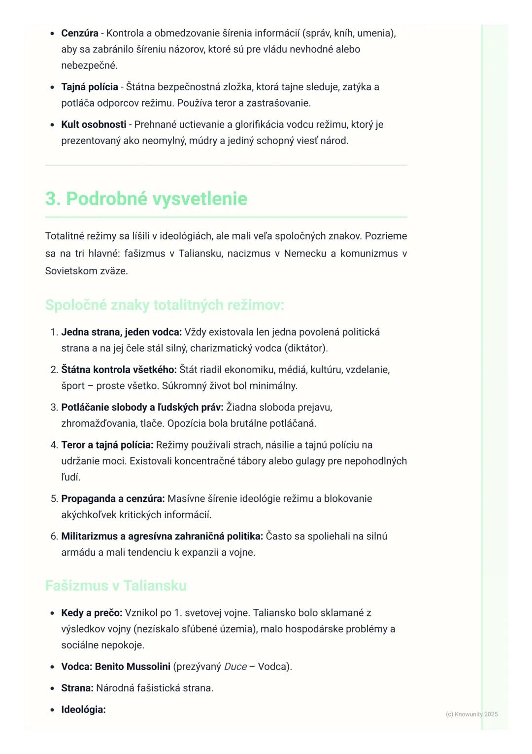 # Vzostup totalitných režimov
1. Prehľad vzostupu totalitných režimov
Po prvej svetovej vojne, ktorá priniesla obrovské straty a sklamanie