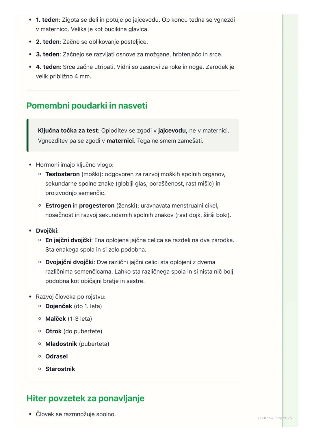 # Razmnoževanje in razvoj
Uvod v razmnoževanje in razvoj
Razmnoževanje je eden od temeljnih znakov življenja. Omogoča nadaljevanje
vrste,