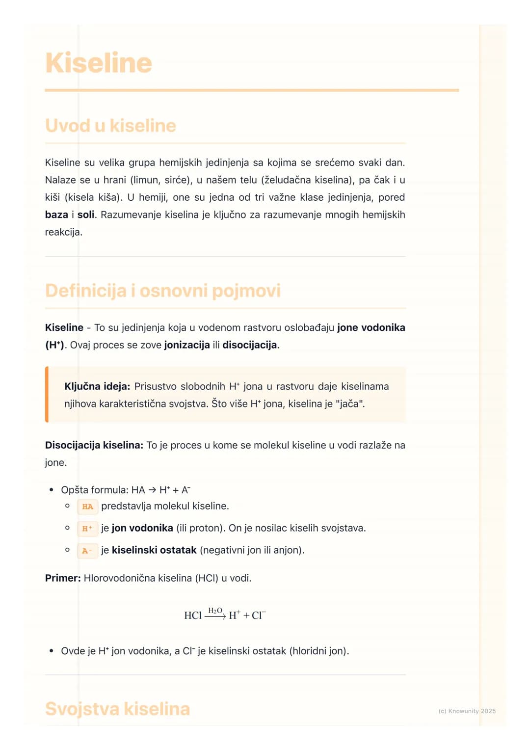 # Kiseline
## Uvod u kiseline
Kiseline su velika grupa hemijskih jedinjenja sa kojima se srećemo svaki dan.
Nalaze se u hrani (limun, sirć