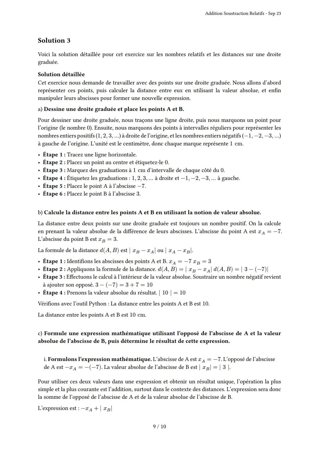 # Addition Soustraction Relatifs
Généré par Knowunity.fr - Sep 23
Description: Cet examen couvre l'addition et la soustraction des nombres
