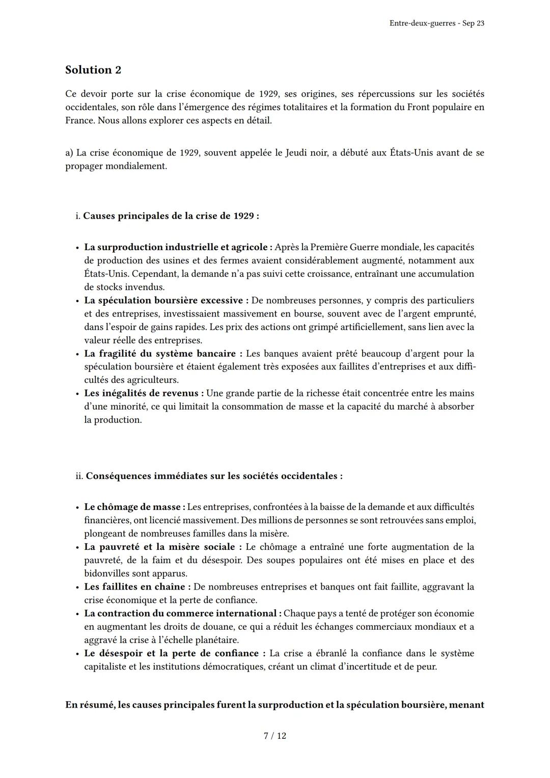 # Entre-deux-guerres
Généré par Knowunity.fr - Sep 23
Description: Cet examen couvre l'Entre-deux-guerres, les démocraties fragilisées et